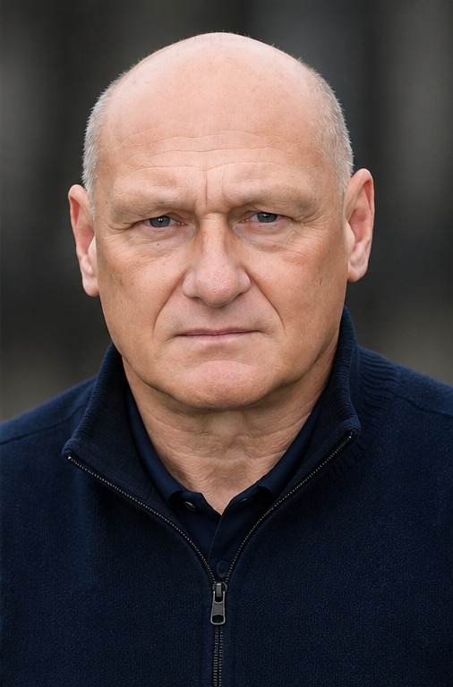 Concept neutral portrait of Steve Jones in dark clothing